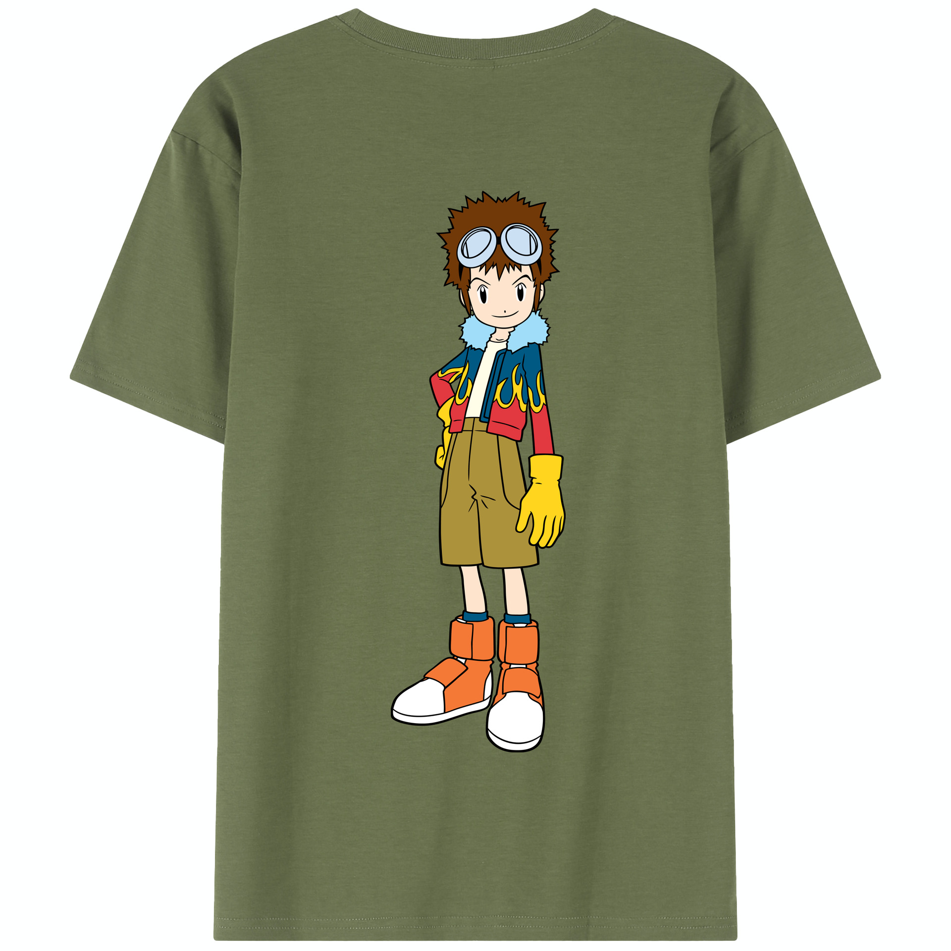 （画像用） Digimon デジタルモンスター/デジモン 綿100％半袖Tシャツ（背面プリント）